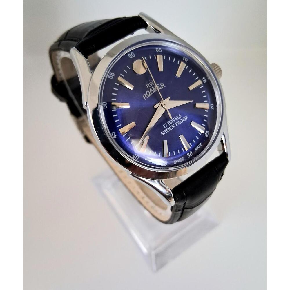 Vintage Roamer Men's Leather‎ Mechanical Watch RARE